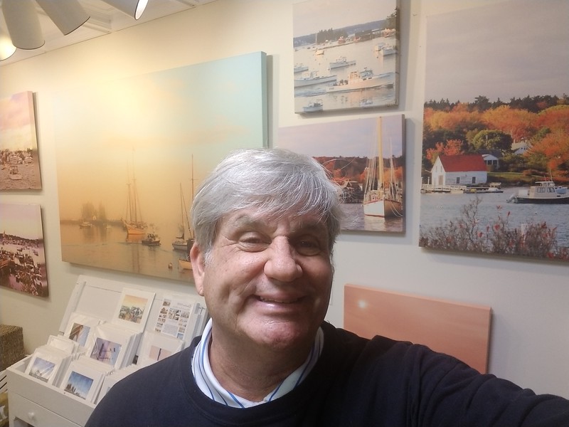 Ed Brown poses with some of his and Susan’s work. Courtesy photo