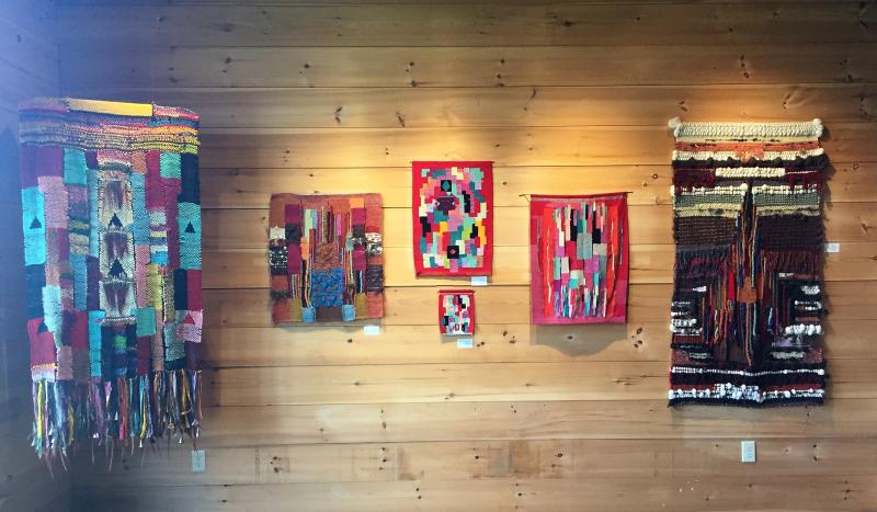 The Priscilla May Alden tapestry show at Down East Gallery in Edgecomb is on exhibit until the season’s end. LISA KRISTOFF/Boothbay Register Priscilla Alden