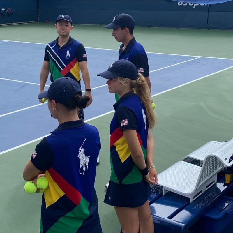 Sadie Yentsch was one of 100 ball kids who worked the U.S. Open tennis tournament in New York City last month. The former Boothbay Harbor resident now lives in Kennebunk. Courtesy photo
