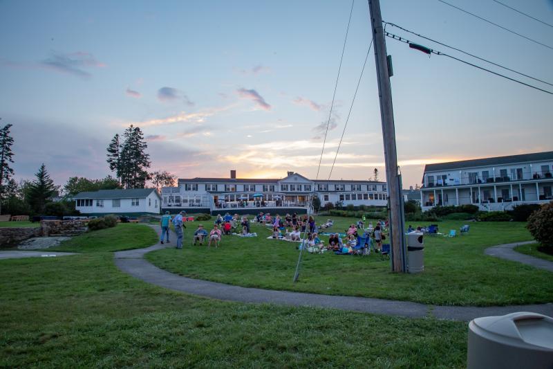 Movie night at Newagen Seaside Inn. Erin Stodder Photography