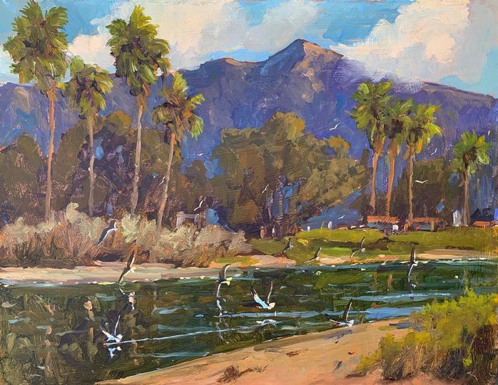 “Skimmers” – 11” x 14” oil – plein air – Santa Barbara. Brad Betts Brad Betts
