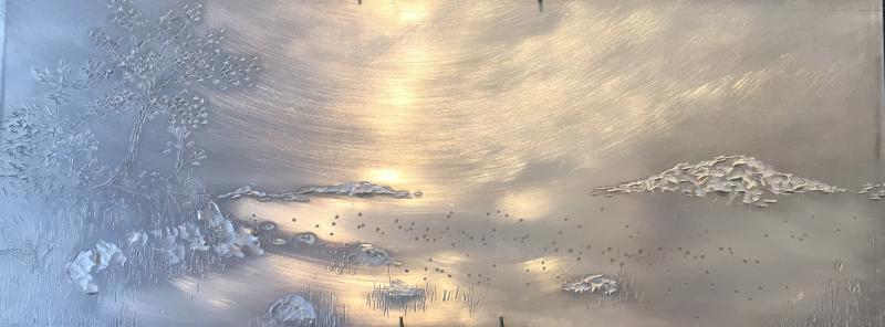 “Maine Coast in Aluminum,” by Lara Max. Lara Max