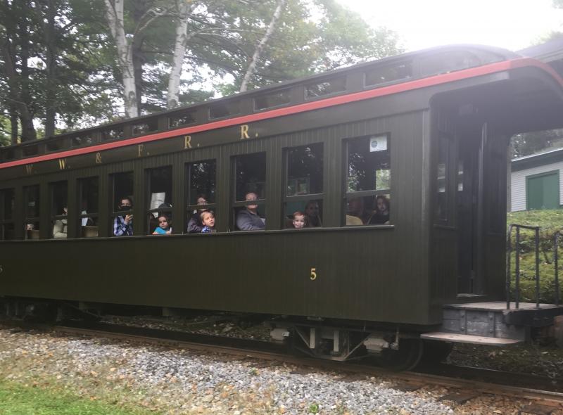 Riding the narrow gauge rails! LISA KRISTOFF/Boothbay Register