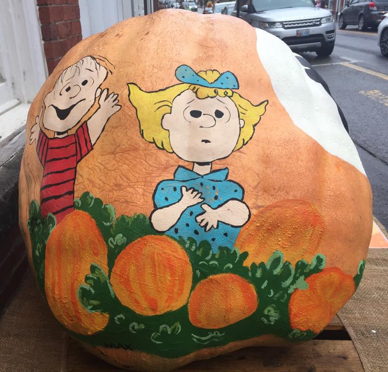 Well,well,well ... if it isn’t Linus and Lucy in the pumpkin patch .... but is it the most sincere pumpkin patch? LISA KRISTOFF/Boothay Register