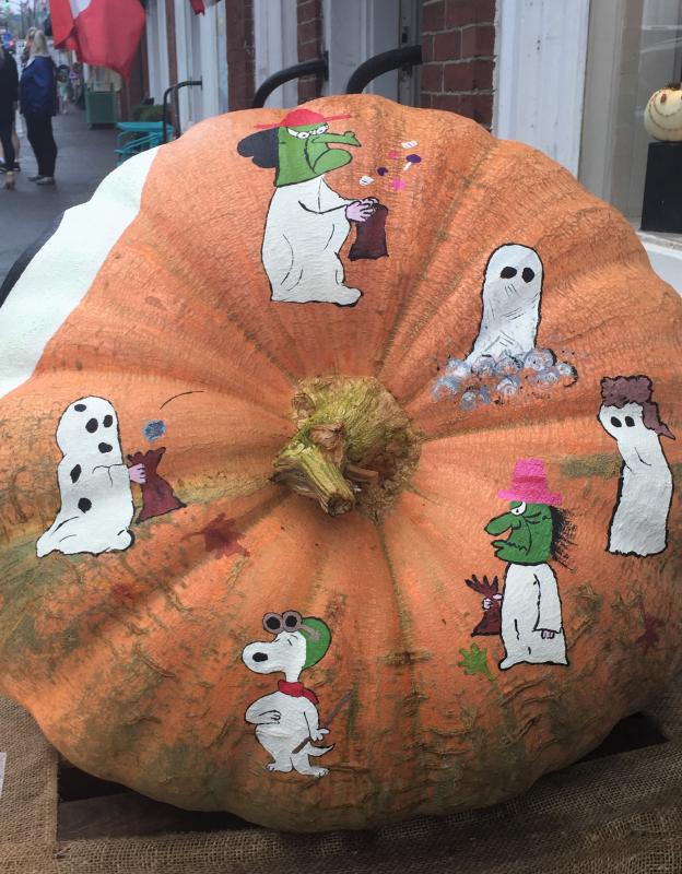 The Peanuts gang out for tricks and treats. Some pumpkin! LISA KRISTOFF/Boothbay Register