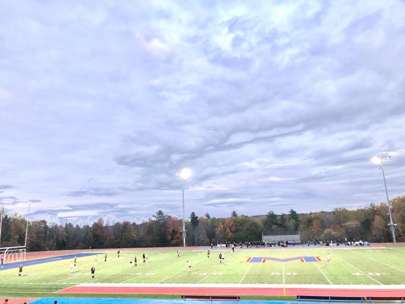 Birding can take place anywhere, even while watching a high school soccer game, where the authors observed the last of the day’s mourning doves. Courtesy of Jeff Wells #bird-column, #boothbay-register, #jeff-and-allison-wells, #birds, #maine, #birding, #birdwatching