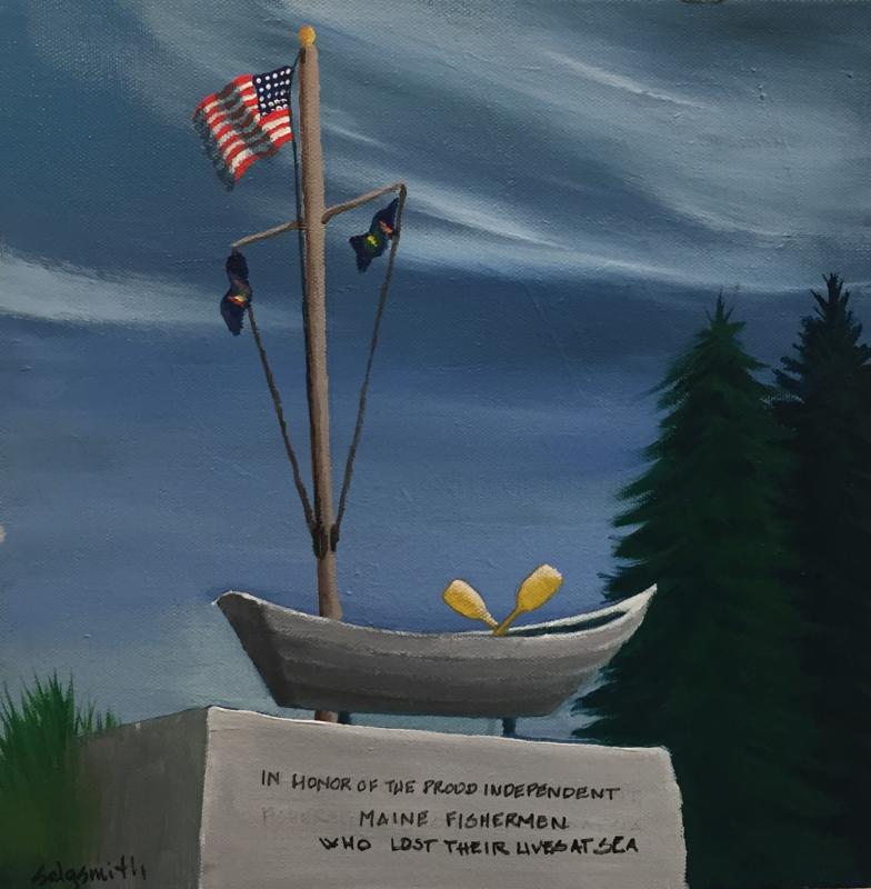 “Fishermen’s Memorial, Boothbay Harbor.” Sally Giddings Smith