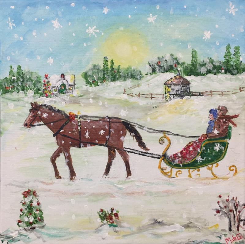 “Winter Sleigh Ride” by Marjorie deGarmo.