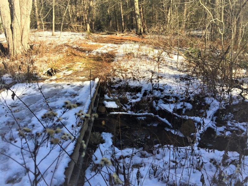 At this first bridge, listen for the stream. LISA KRISTOFF/Boothbay Register