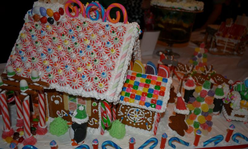 Carla Warren’s first Gingerbread Spectacular entry, an award-winner in 2019, “Santa’s Workshop.” File photo