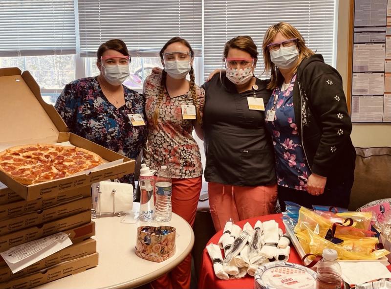 LincolnHealth Employees Appreciation Day – pizza! Courtesy of St. Andrews Auxiliary