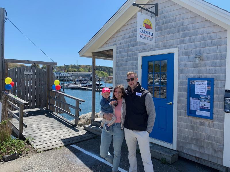 Carefree Boat Club franchise owners Ashley and Ed Bernard, with daughter Eloise, are gearing up for the club’s second season. Courtesy photo