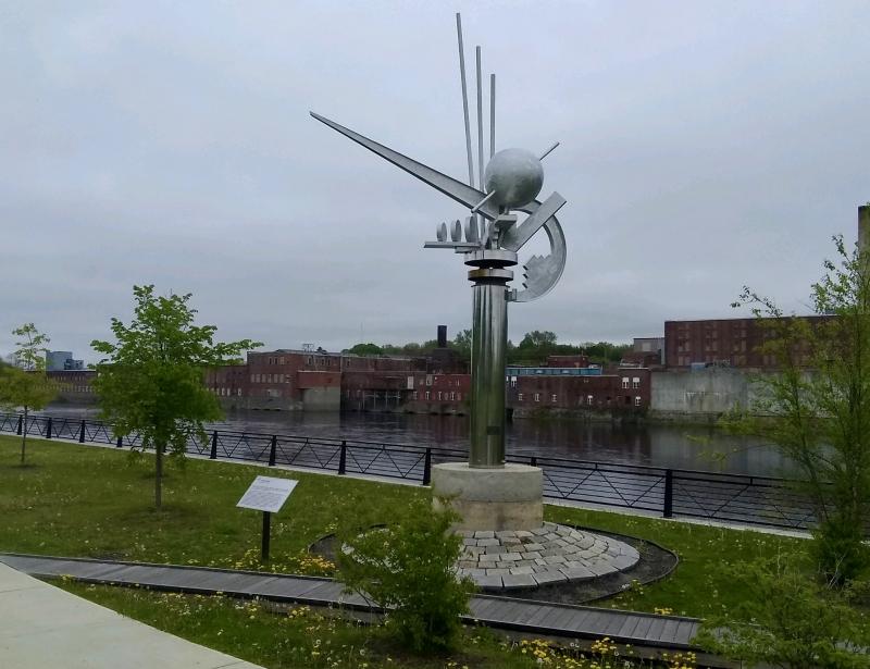 “TICONIC” on the Waterville waterfront, one of the many sculptures Majorowitz made. PHIL DI VECE/Wiscasset Newspaper