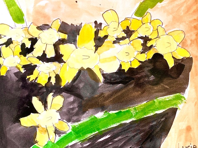 “Flowers” by Lucie Hollon - Grade 4 Southport Central School. Courtesy of BRAF Lucie Hollon