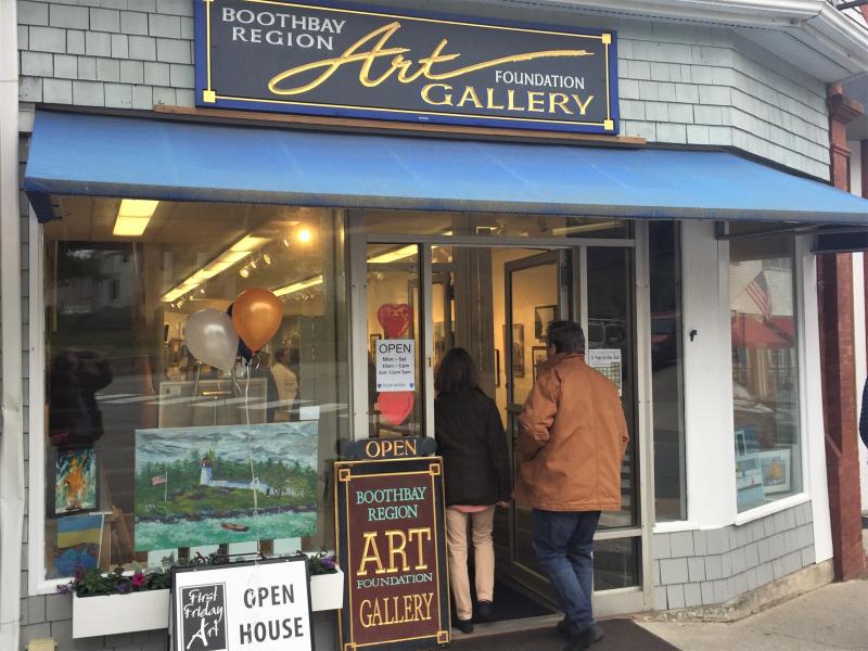 Boothbay Region Art Foundation was one of six galleries participating in Boothbay Harbor’s First Friday celebrations of art and artists. LISA KRISTOFF/Boothbay Register