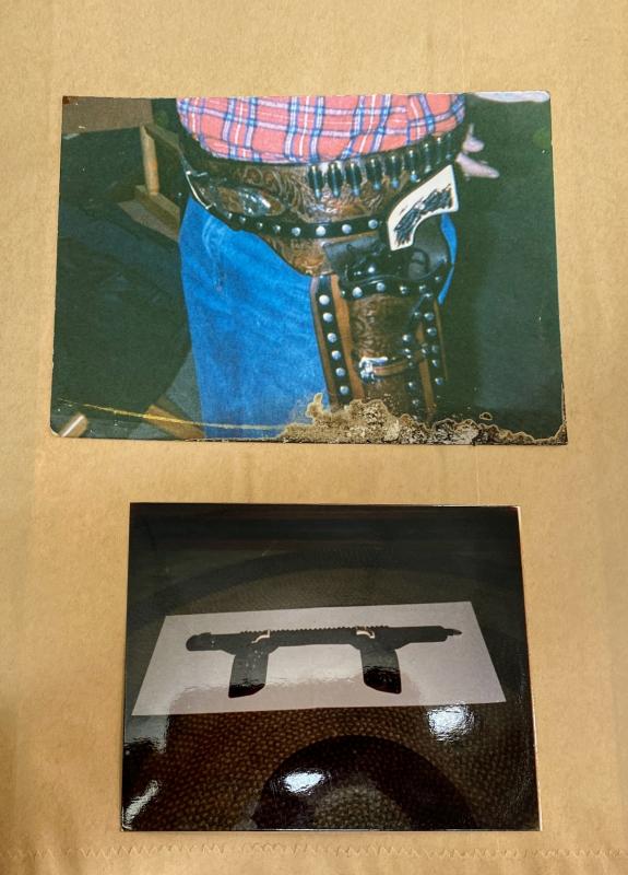 Dombrowski was commissioned to make this double holster gun belt by a man in a Roy Rogers fan club. ISABELLE CURTIS/Boothbay Register
