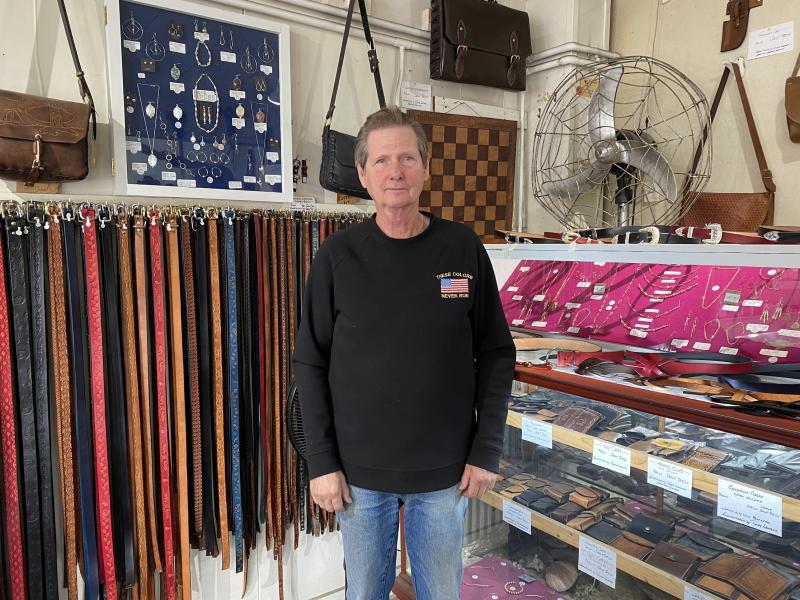 Peter Dombrowski of Tigger Leather Silversmith celebrates 50 years in business. ISABELLE CURTIS/Boothbay Register