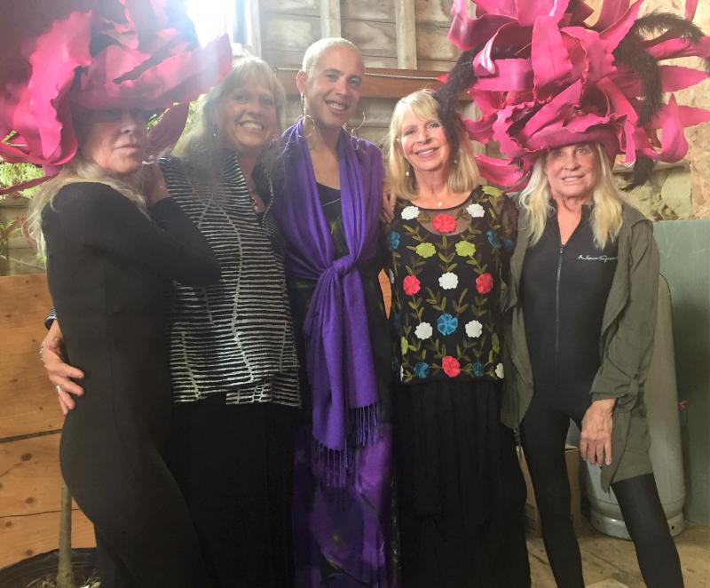 The Slick’s team: Adele Savastano, Sarah Morley, Shane McBay, Ida Lancaster and Andy Bielli post-show. LISA KRISTOFF/Boothbay Register