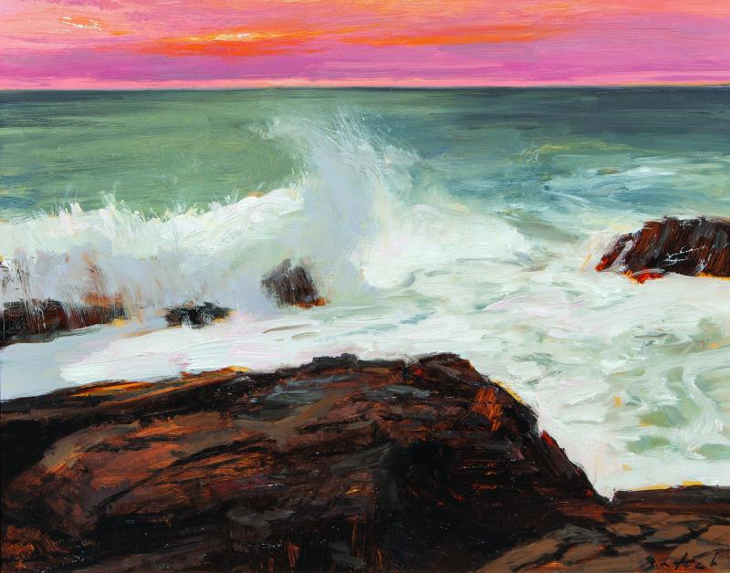“Seaside” by Paul Batch, oil, 16” x 20” now at Sylvan Gallery of Wiscasset. Courtesy of the venue Paul Batch