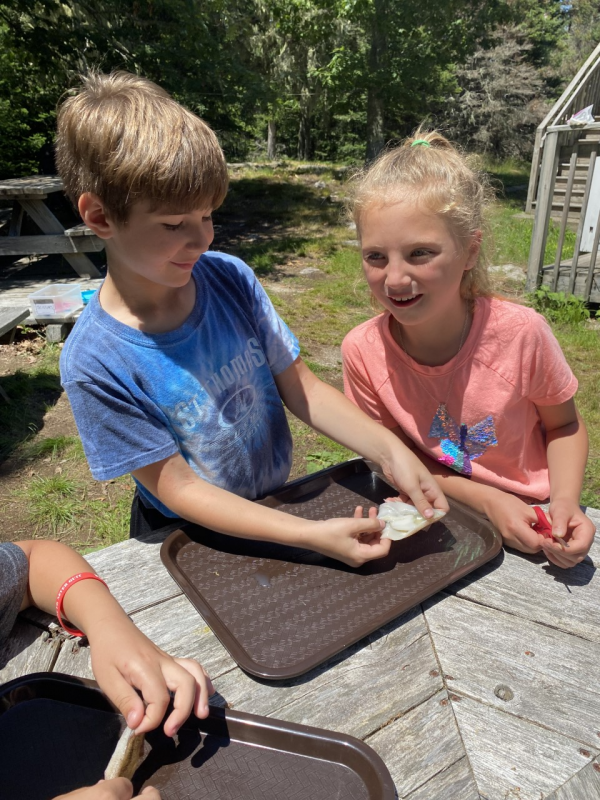 Cameron Mayotte and Sophia Gatner-Koplau, first week campers. Courtesy of Jennifer Lassen