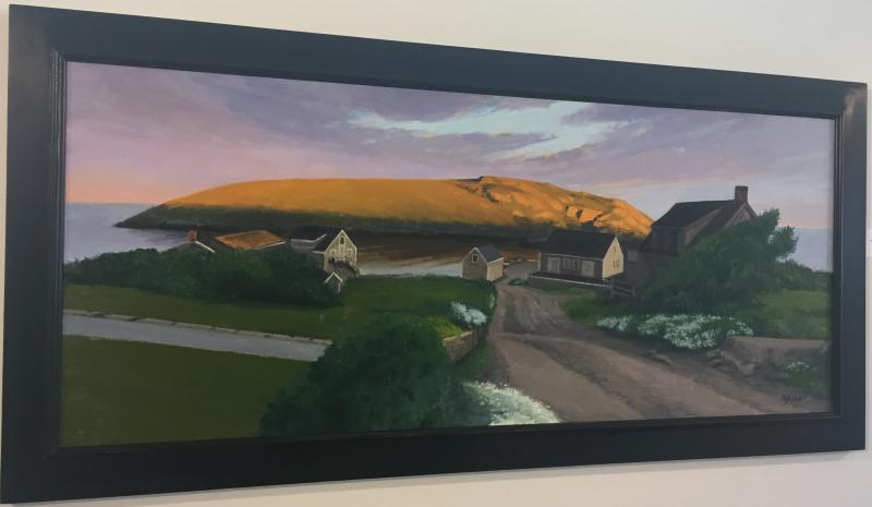 Kevin Beers: “Manana Panorama” a 20” x 48” oil on canvas – one of the artist’s new works in a new show at Gleason Fine Art, “Isle Views.” Kevin Beers
