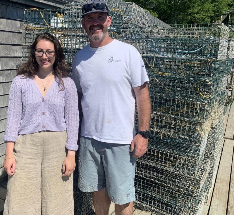 Operations Manager Allyson Blake and owner Ryan McPherson are optimistic about Glidden Point Oyster Farm’s continued growth. BILL PEARSON/Boothbay Register