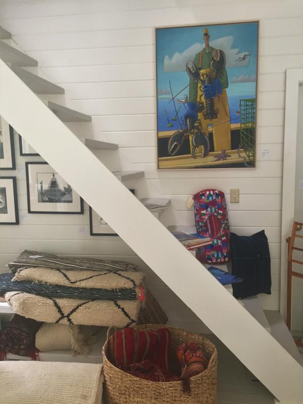 David Whitbeck paintings and more textiles! LISA KRISTOFF/Boothbay Register David Whitbeck