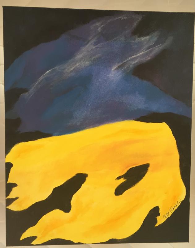 ‘Shredded” - Patt Franklin; acrylic on canvas Patt Franklin
