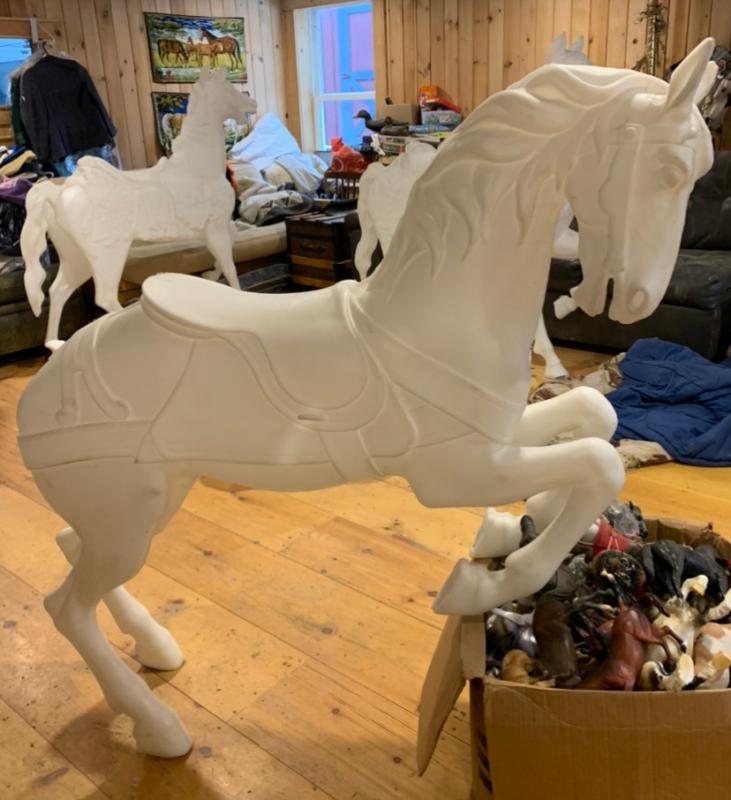 Carousel horse molds! Courtesy of Burke’s Island Farm