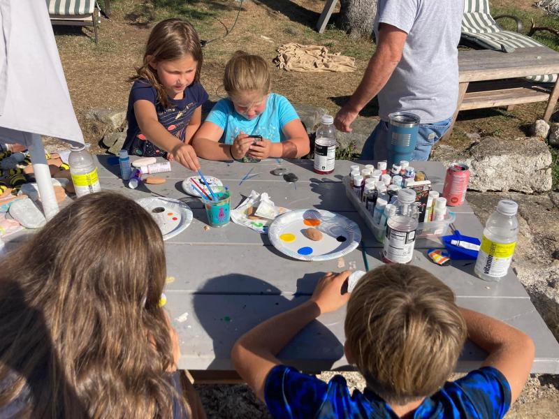 Here are a few of the family artists at work. Courtesy of Mari McGuire