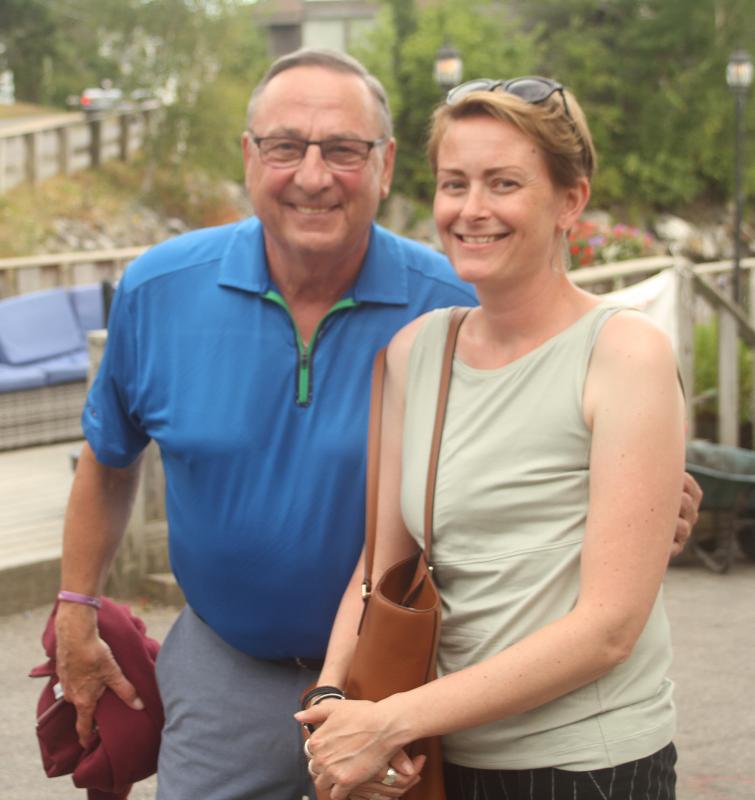 Paul LePage and Tricia Warren. STEVE EDWARDS/Boothbay Register