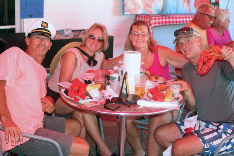 Happy customers. STEVE EDWARDS/Boothbay Register