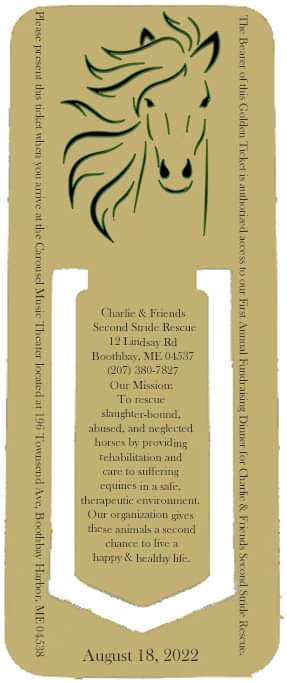 The golden ticket bookmark. Got yours yet? Courtesy of Burke’s Island Farm