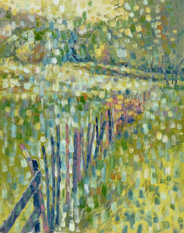 Overlay Art: “Fenceline” - oil - John M. T. Seitzer John M. T. Seitzer