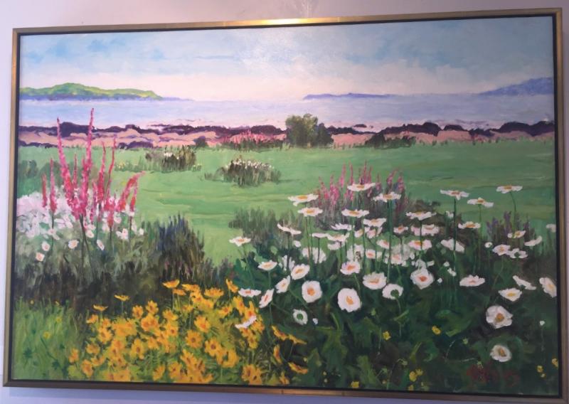 Andrea Peters: “Oceanfornt Garden” oil. Andrea Peters