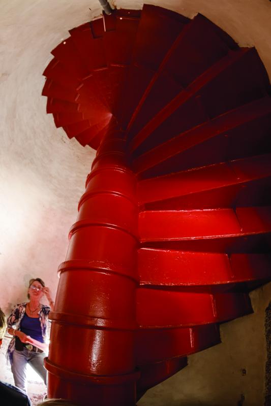 The staircase in the Monhegan Lighthouse. Mike Leonard photo (www.phototourismbymike.com)
