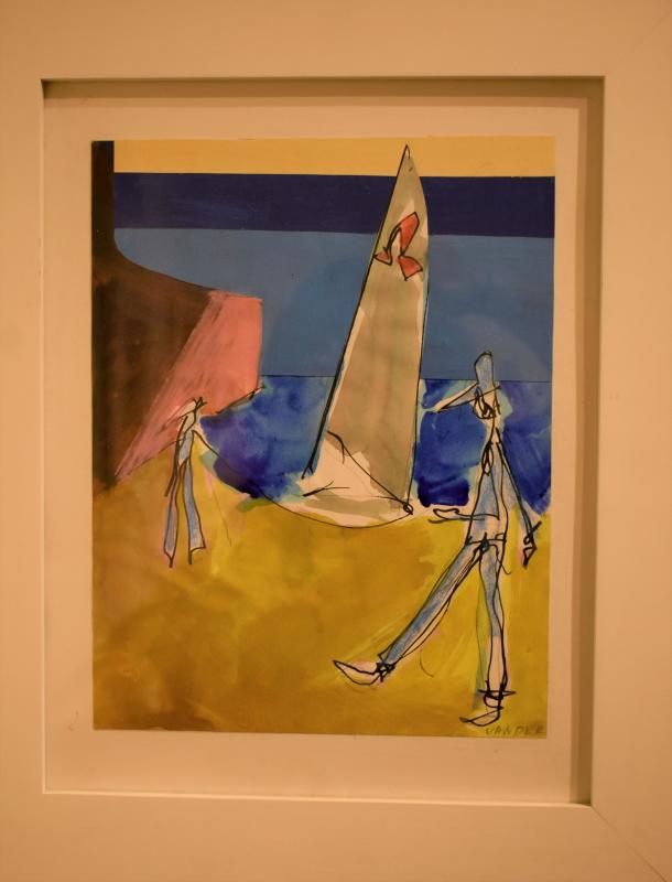 “By the Pier” - mixed media - John Vander. John Vander