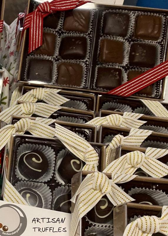 The Chocolate Pan in Belfast brings small batch chocolates to the Wiscasset Holiday Gift Shop in the Nickels-Sortwell House barn on Federal Street, Dec. 2-4. The Chocolate Pan photo