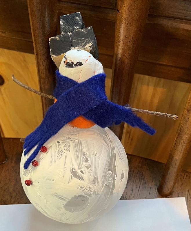 Second Place in the under 8’s went to this snowman by Theodore Kurtz. Debbie Todte photo