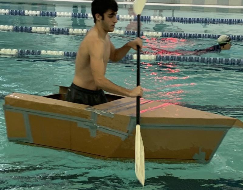 Ryan Amaral won this year’s Cardboard Cup with a time of 63.44. BILL PEARSON/Boothbay Register
