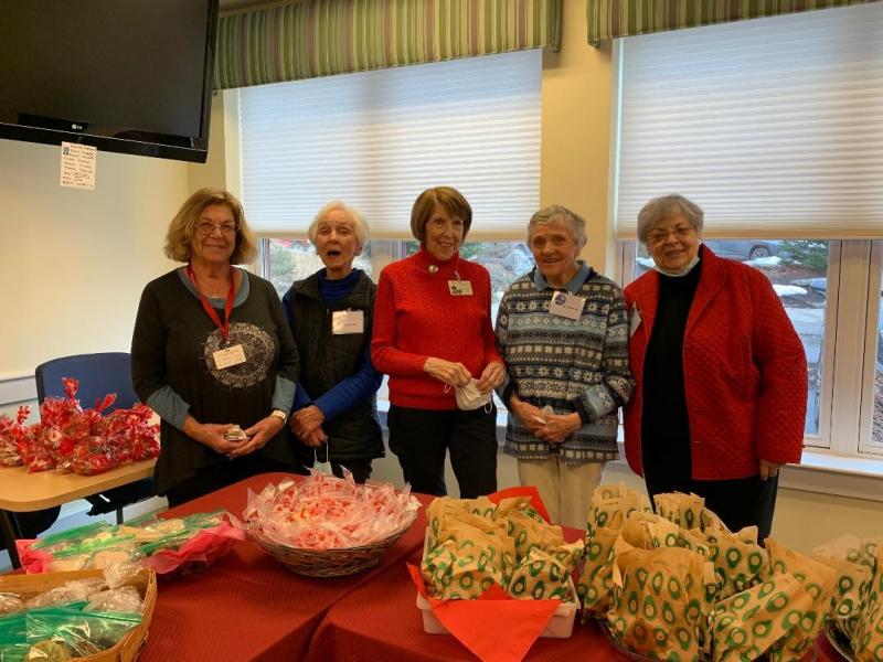 Auxiliary volunteers ready to serve luncheon at St. Andrews Campus Feb. 14, Volunteer Appreciation Day. Courtesy of