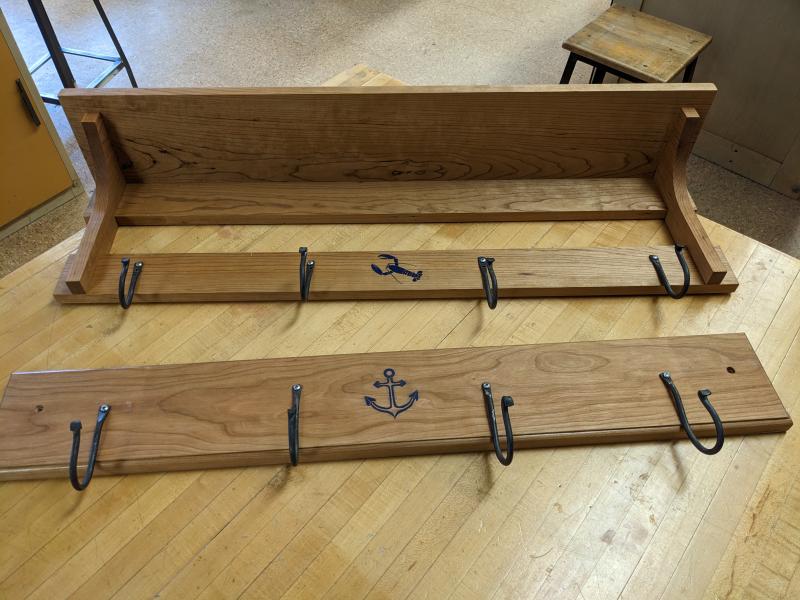 Finished coatboards. CANDI JONETH/Boothbay Register