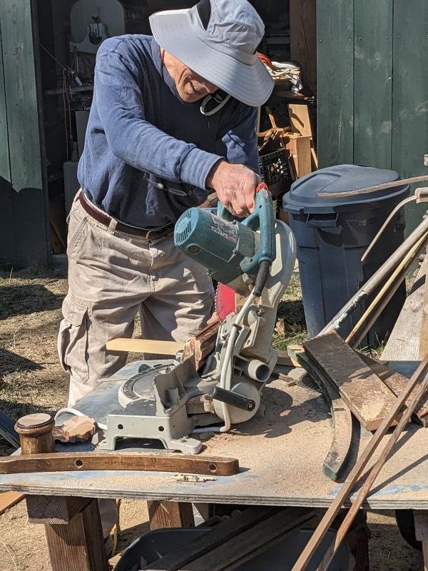 At work in his studio in Boothbay Harbor. CANDI JONETH/Boothbay Register