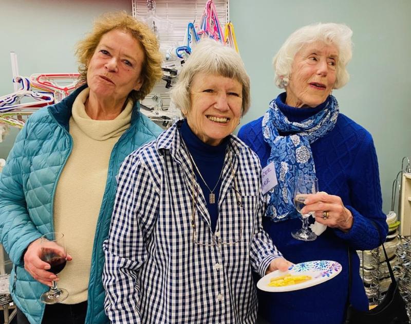 Sarah Giles, Maren Fischer and Ginger Carr toasting the day. Courtesy photo