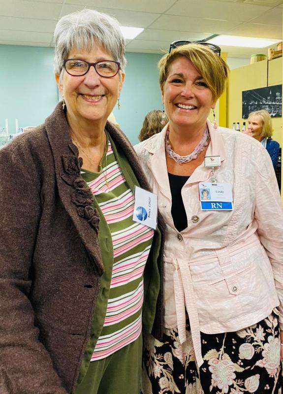 Auxiliary member Nancy Conley, left, with LincolnHealth President Cindy Wade. Courtesy photo