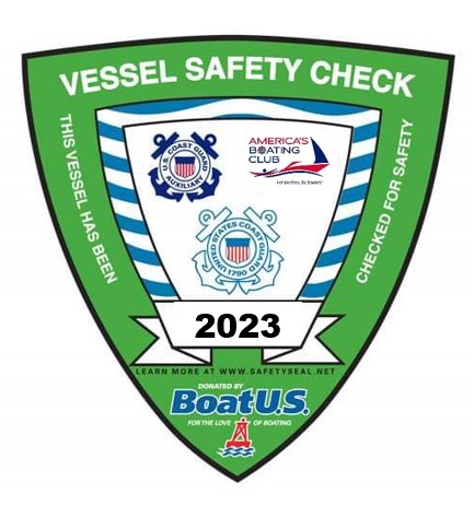 If your vessel passes the Vessel Safety Check (VSC), the 2023 decal will be applied to your vessel. Having the VSC decal doesn’t guarantee that you won’t be stopped and checked by the Coast Guard or Marine Patrol, but you can be confident that everything you need is on board and in good shape, so “boarding anxiety” should be minimal. CG Auxiliary photo