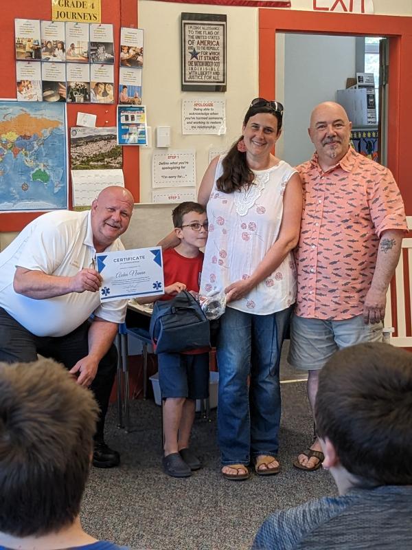 From left, Dan Gardner, Aiden Nunan, Casey Martin and John Nunan. CANDI JONETH/Boothbay Register