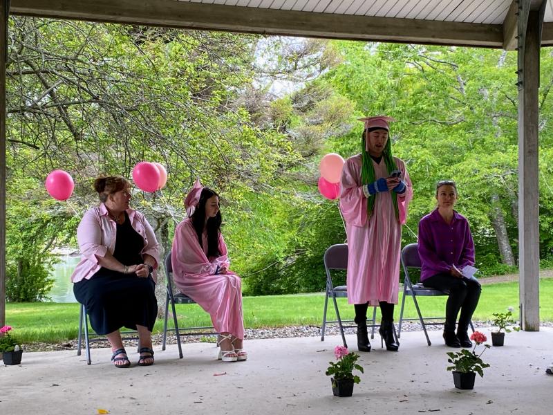 From left, Tanya Thibault, Kyra Blake, Jonny Rines and Ingrid Merrill. ISABELLE CURTIS/Boothbay Register