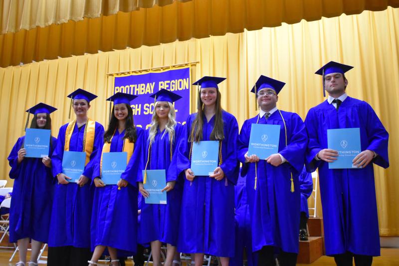 Recipients of the Worthington Scholarship. FRITZ FREUDENBERGER/Boothbay Register