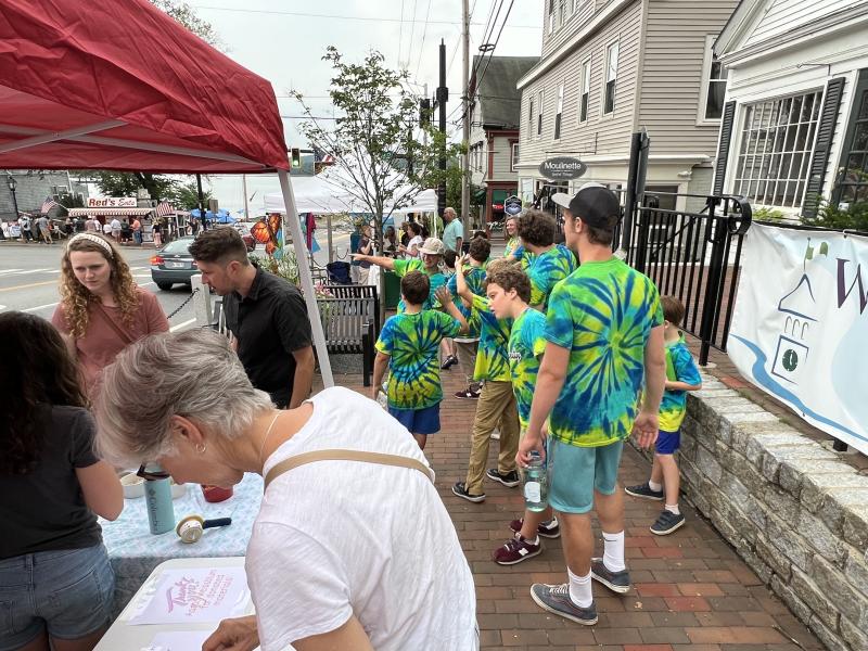 Busy sidewalks are a feature of Wiscasset Art Walk. Bob Bond photo